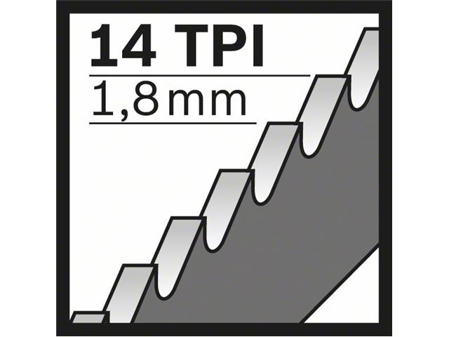 Žagin list za sabljasto žago Bosch S 922 BF Flexible, Pakiranje: 100 kos, 3-8, 1,8/14, 2608656027