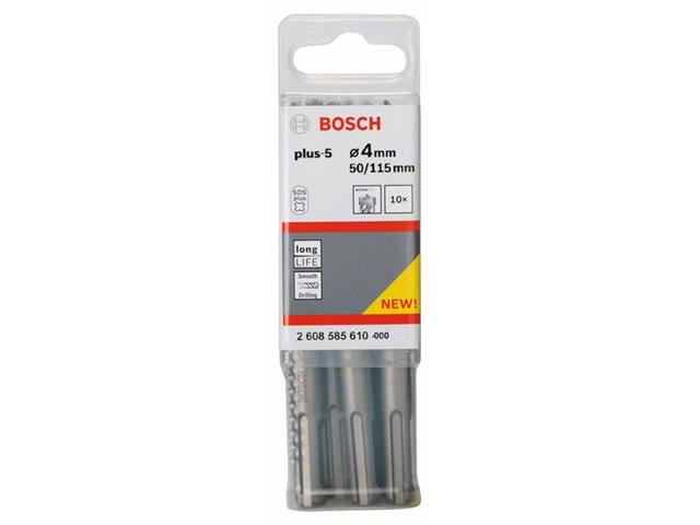 Udarni svedri Bosch SDS-plus-5 4 x 50 x 115 mm, Pakiranje po 10 kosov