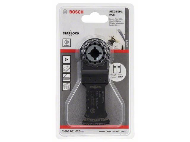 HCS Potopni žagin list Bosch AIZ 32 EPC, Wood, Pakiranje: 5kos, Dimenzije: 50x32mm, 2608661626