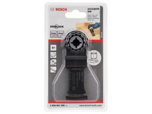 BIM Potopni žagin list Bosch AIZ 32 BSPB, Hard Wood, Pakiranje: 5 kos, Dimenzije: 50x32mm, 2608661630