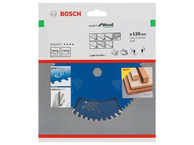 List za krožne žage Bosch Expert for Wood, Dimenzije: 120x20x1,8 mm, Zob: 40, 2608644004