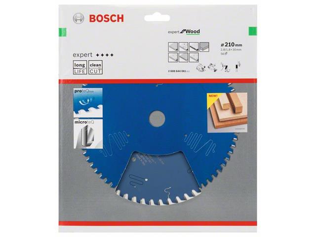 List za krožne žage Bosch Expert for Wood, Dimenzije: 210x30x2,8mm, Zob: 56, 2608644061