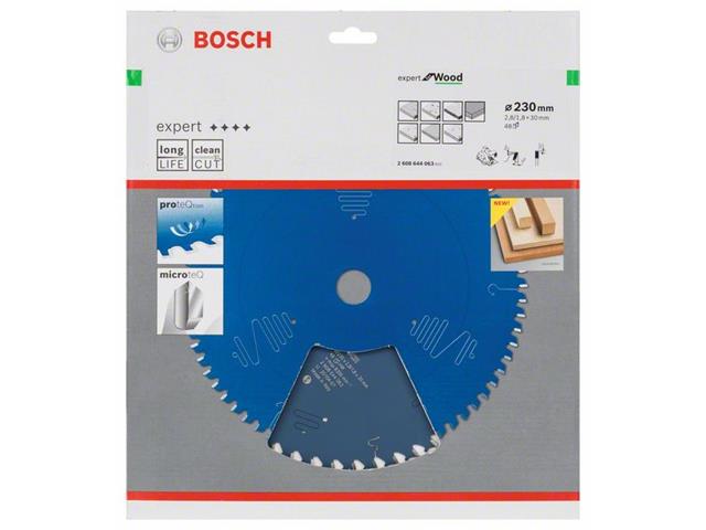 List za krožne žage Bosch Expert for Wood, Dimenzije: 230x30x2,8mm, Zob: 48, 2608644063