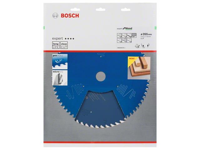 List za krožne žage Bosch Expert for Wood, Dimenzije: 355x30x3,0mm, Zob: 60, 2608644074