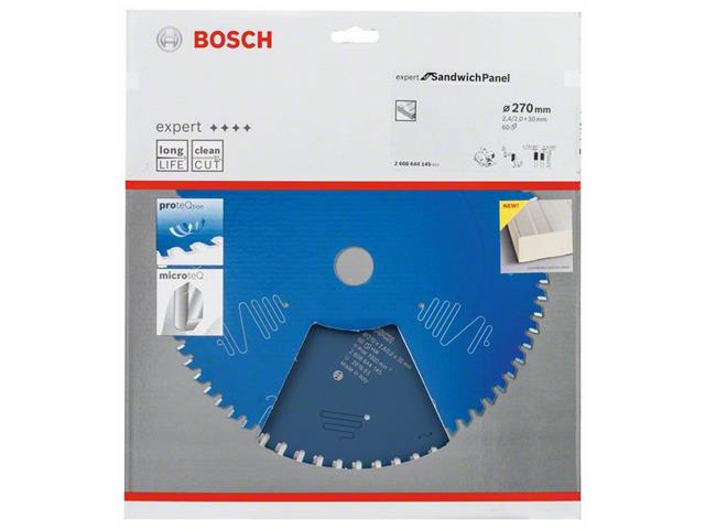 Žagin list za krožne žage Bosch Expert for Sandwich Panel, Dimenzije: 270x30x2,4mm, Zob: 60, 2608644145