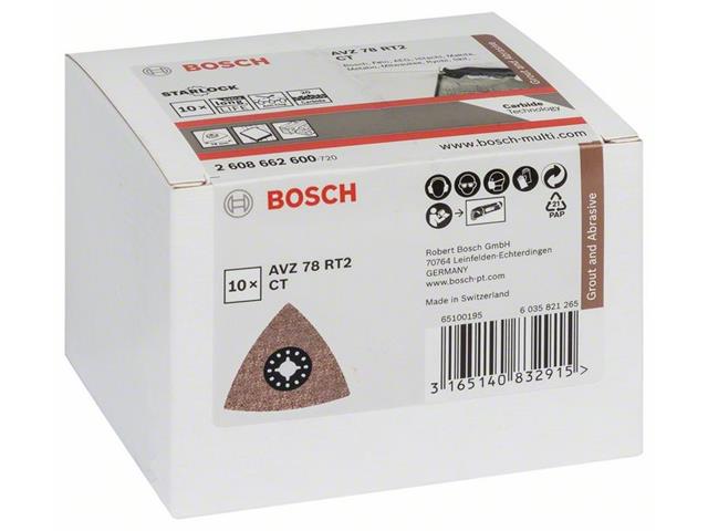 Brusilna plošča Bosch Carbide-RIFF AVZ 78 RT2, Pakiranje: 10kos, 78mm, 2608662600