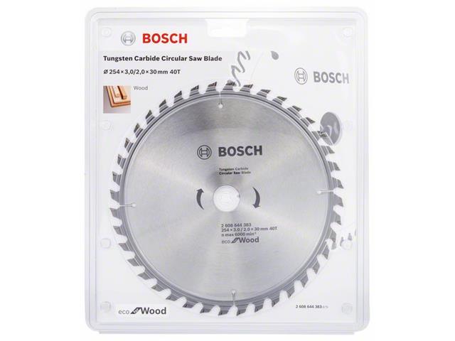 List za krožno žago Bosch Eco for Wood, Dimenzije: 254x3,0/2,0x30mm, Zob: 40, 2608644383