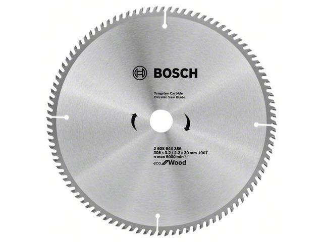 List za krožno žago Bosch Eco for Wood, Dimenzije: 305x3,2/2,2x30mm, Zob: 100, 2608644386