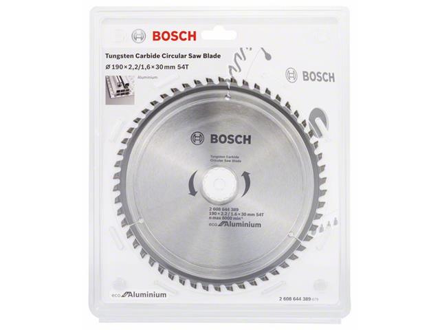 List za krožno žago Bosch Eco for Aluminium, Dimenzije: 190x2,2/1,6x30mm, Zob: 54, 2608644389