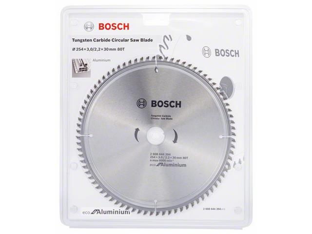 List za krožno žago Bosch Eco for Aluminium, Dimenzije: 254x3,0/2,2x30mm, Zob: 80, 2608644394